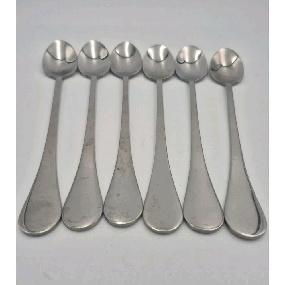 Vintage Of 6 Teaspoons Cambridge Stainless Steel Flatware 8